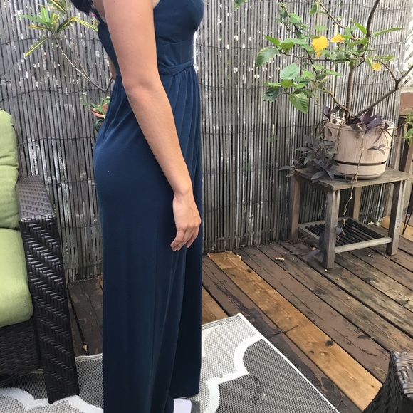 Long Dark blue summer dress - Picture 2 of 4